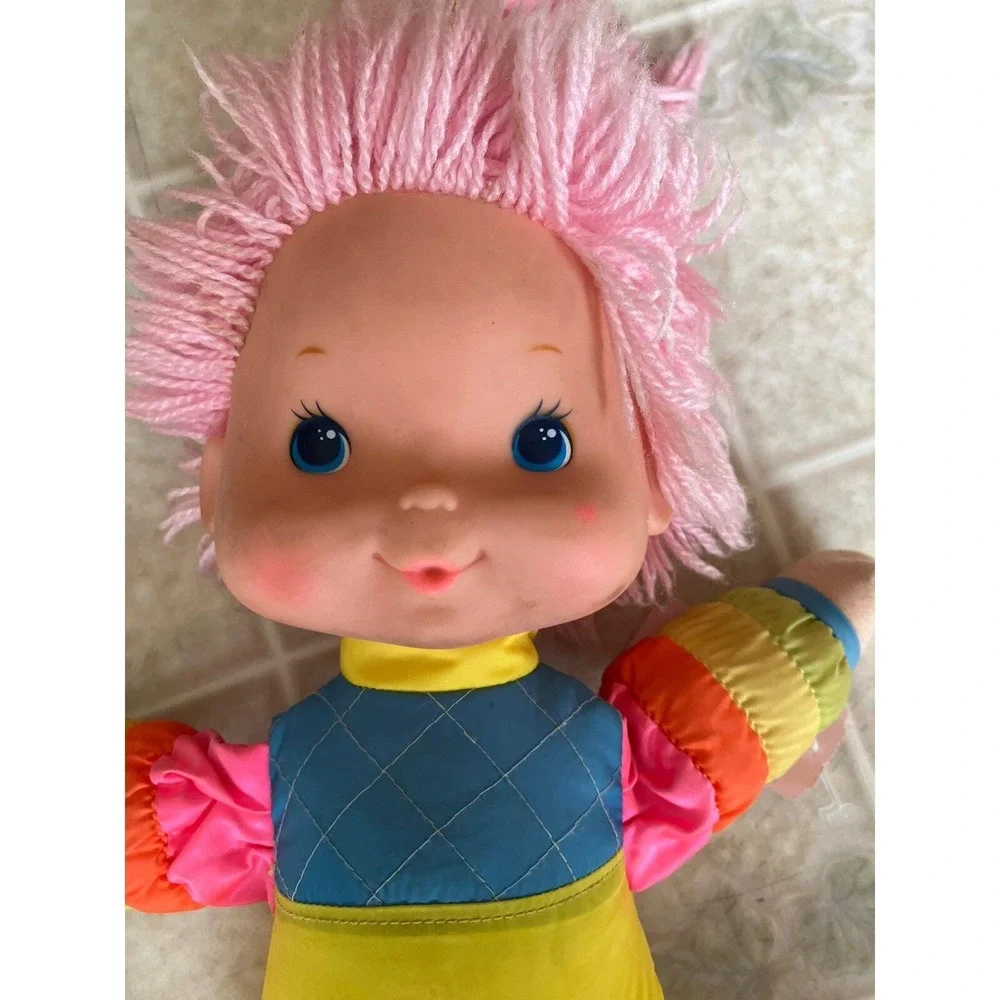Rainbow Brite Doll Pink Hair Baby Brite Hallmark Plush 15